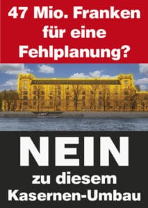 Flyer des Referendumskomitees gegen den Grossratsbeschluss betreffend Kasernenhauptbau